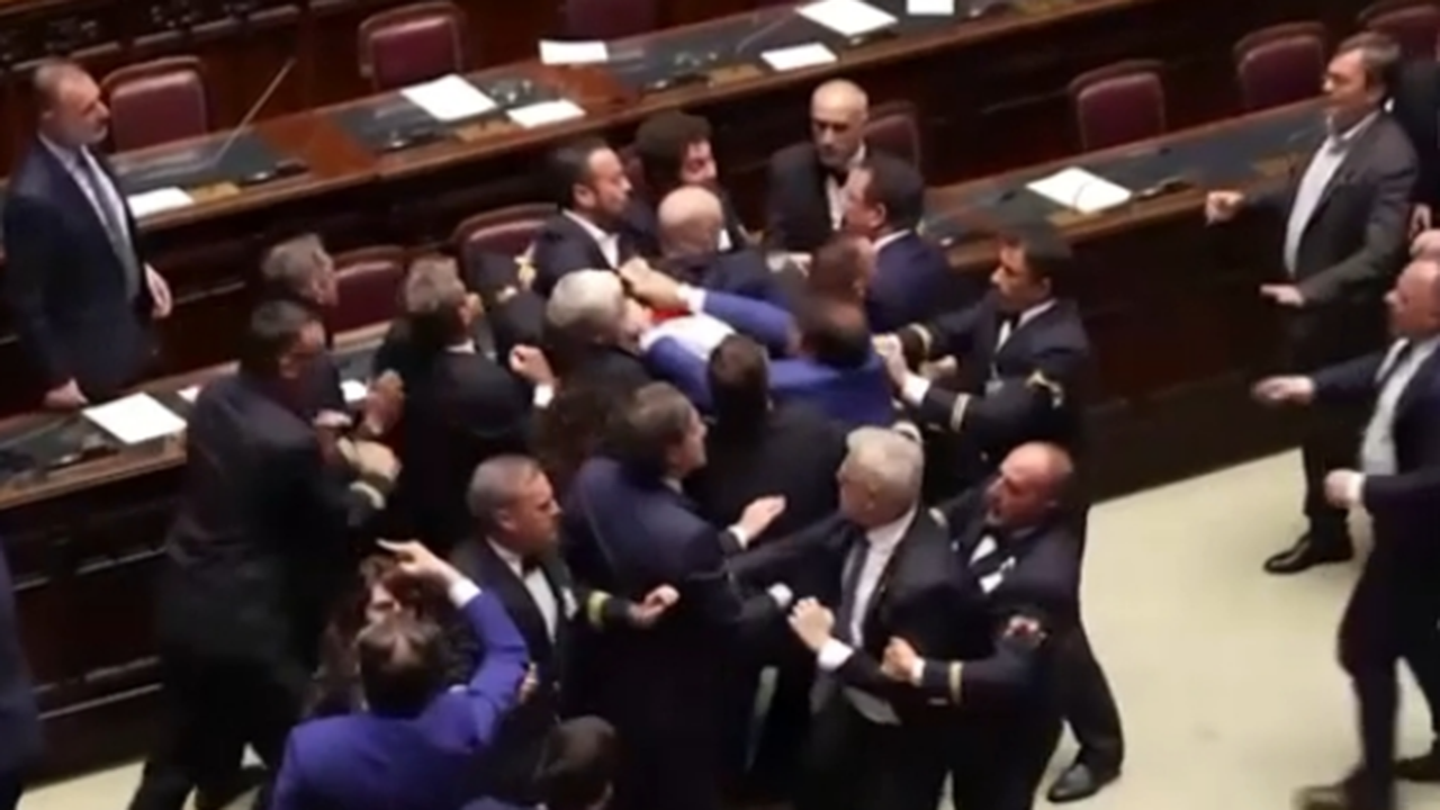 Brawl Erupts in Italian Parliament, Lawmaker Injured