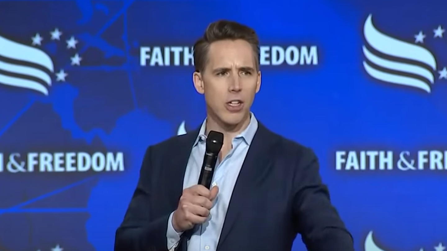 Sen. Josh Hawley Calls for Christian Revival, Removal of 'Trans Flag' from Federal Buildings