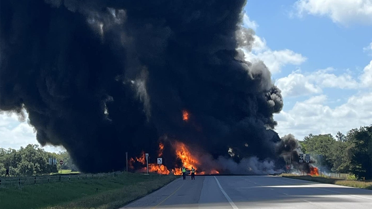 Tanker Truck Explosion on Texas Highway Leaves Two in Critical Condition