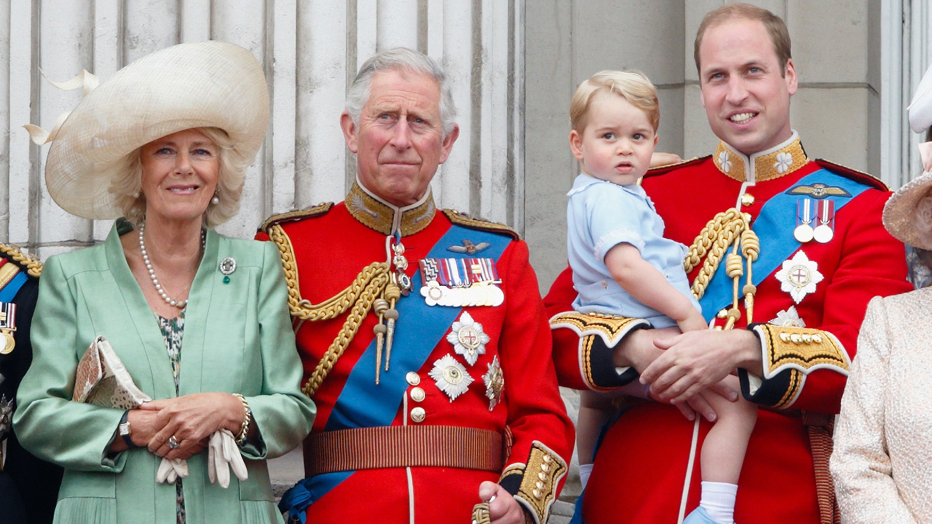 Three future Kings of England stood together at Prince George's Trooping of the Colour debut in 2015.