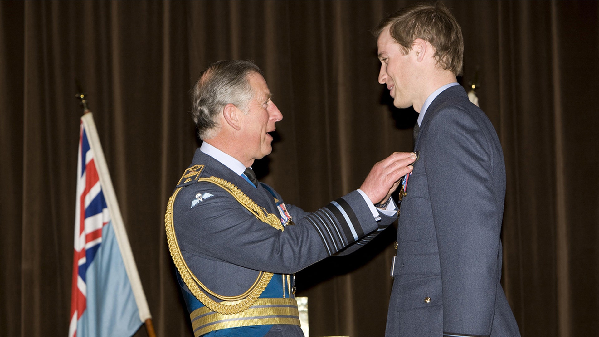 Prince William received his wings from his father after graduating as a RAF pilot in 2008.