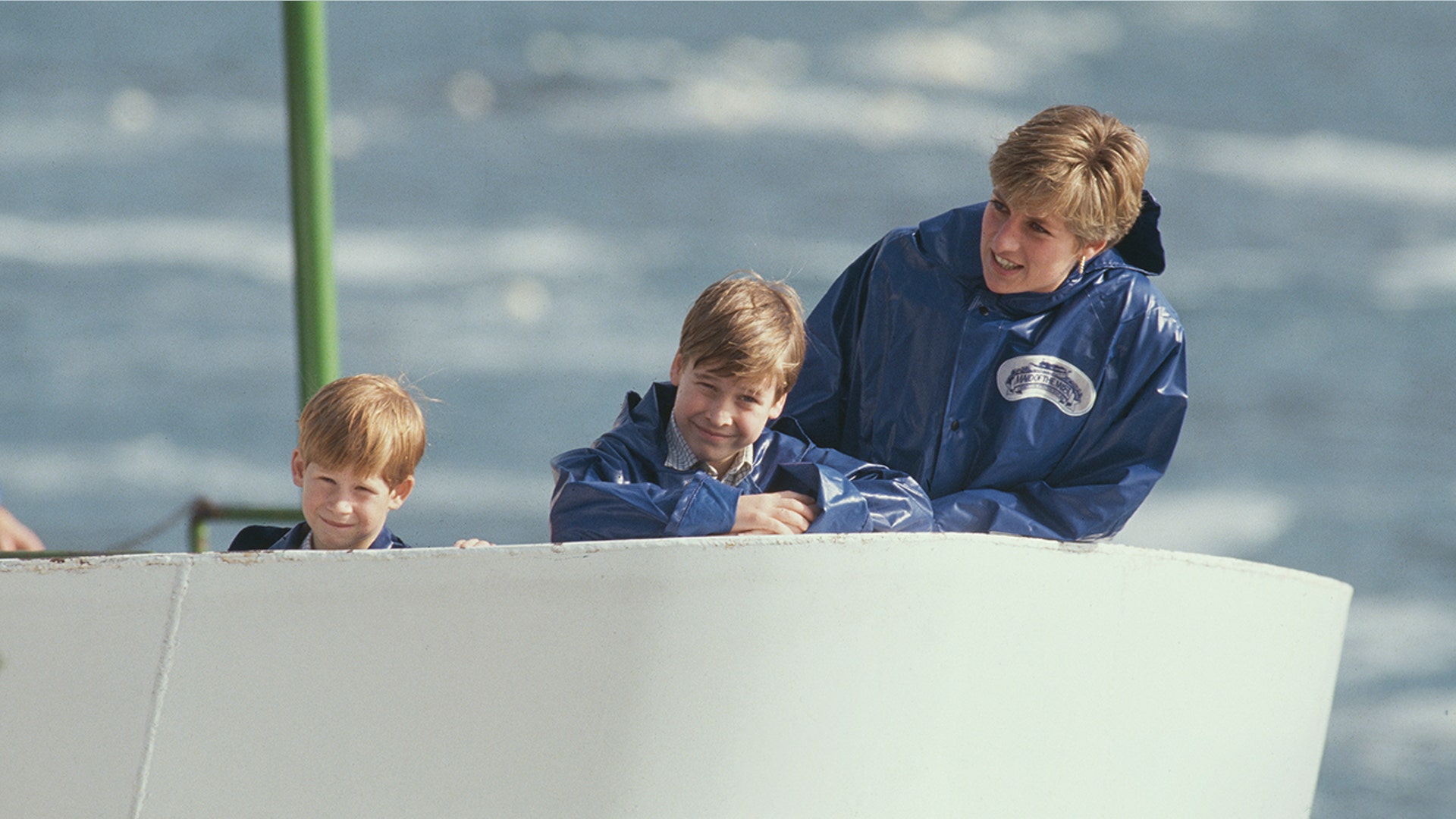 Prince William, Prince Harry and Princess Diana at Niagara Falls.