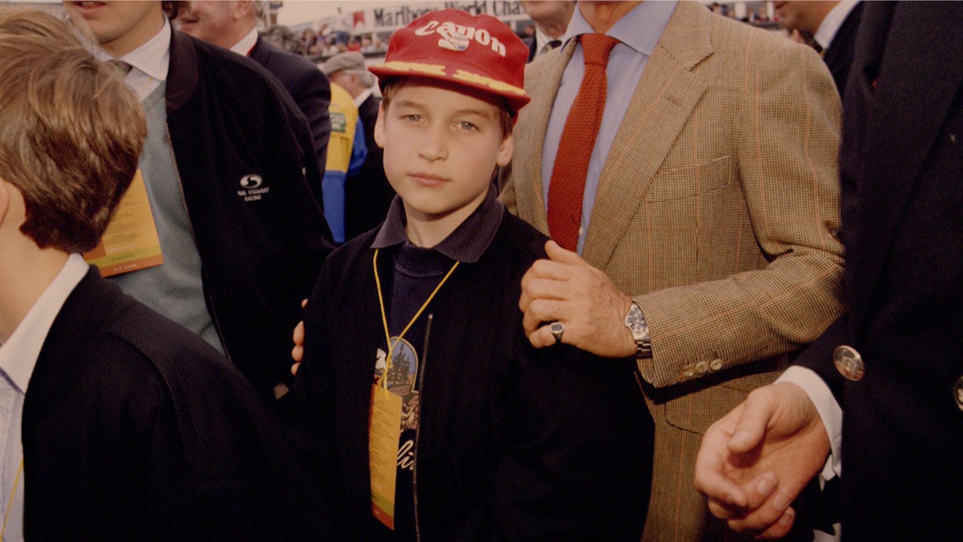 Prince William at the British Formula 1 Grand Prix in London, in 1992.