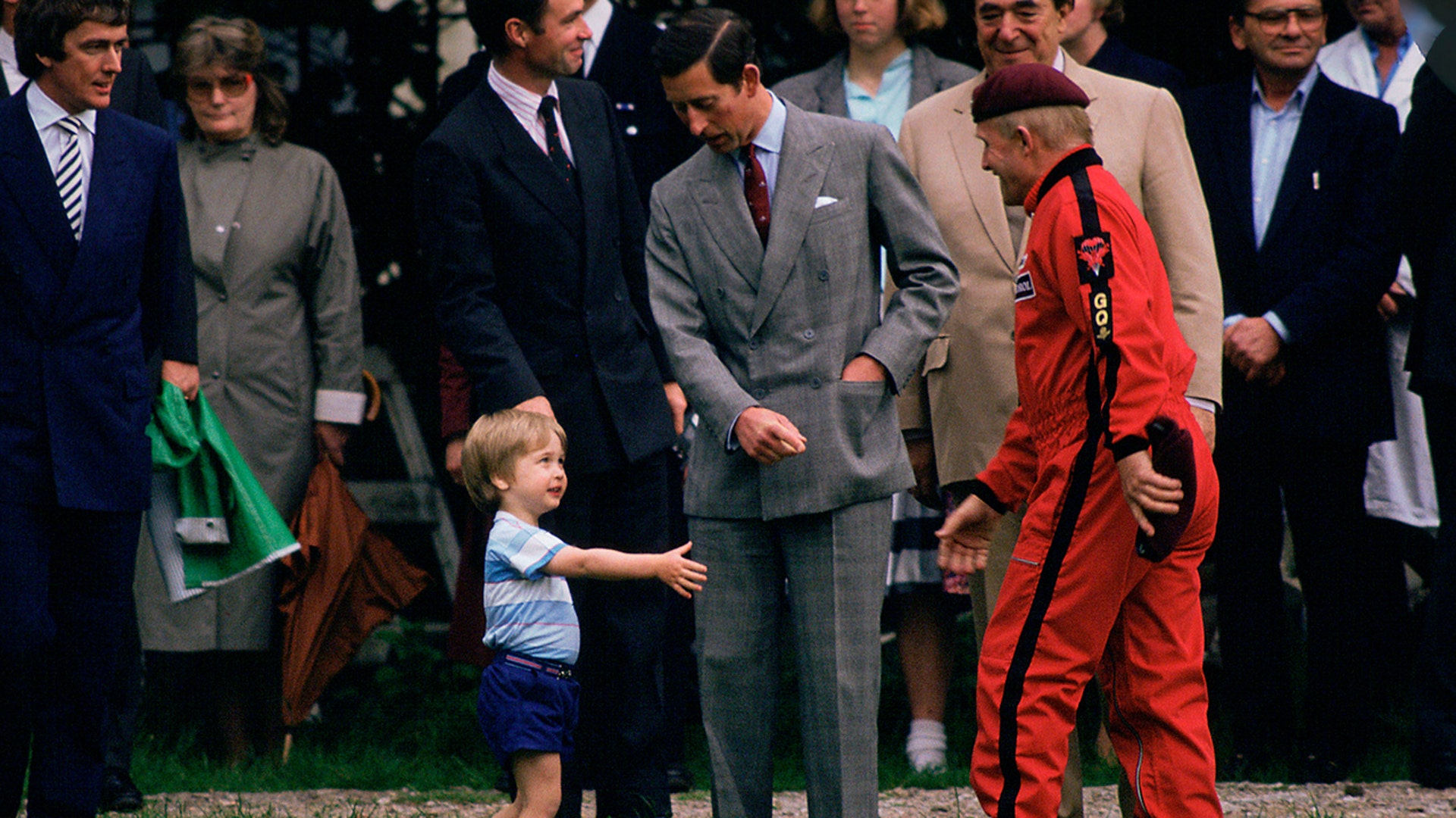 Prince William began his royal duties at a young age, as he greeted a Commander Of The Parachute Regiment in 1985.