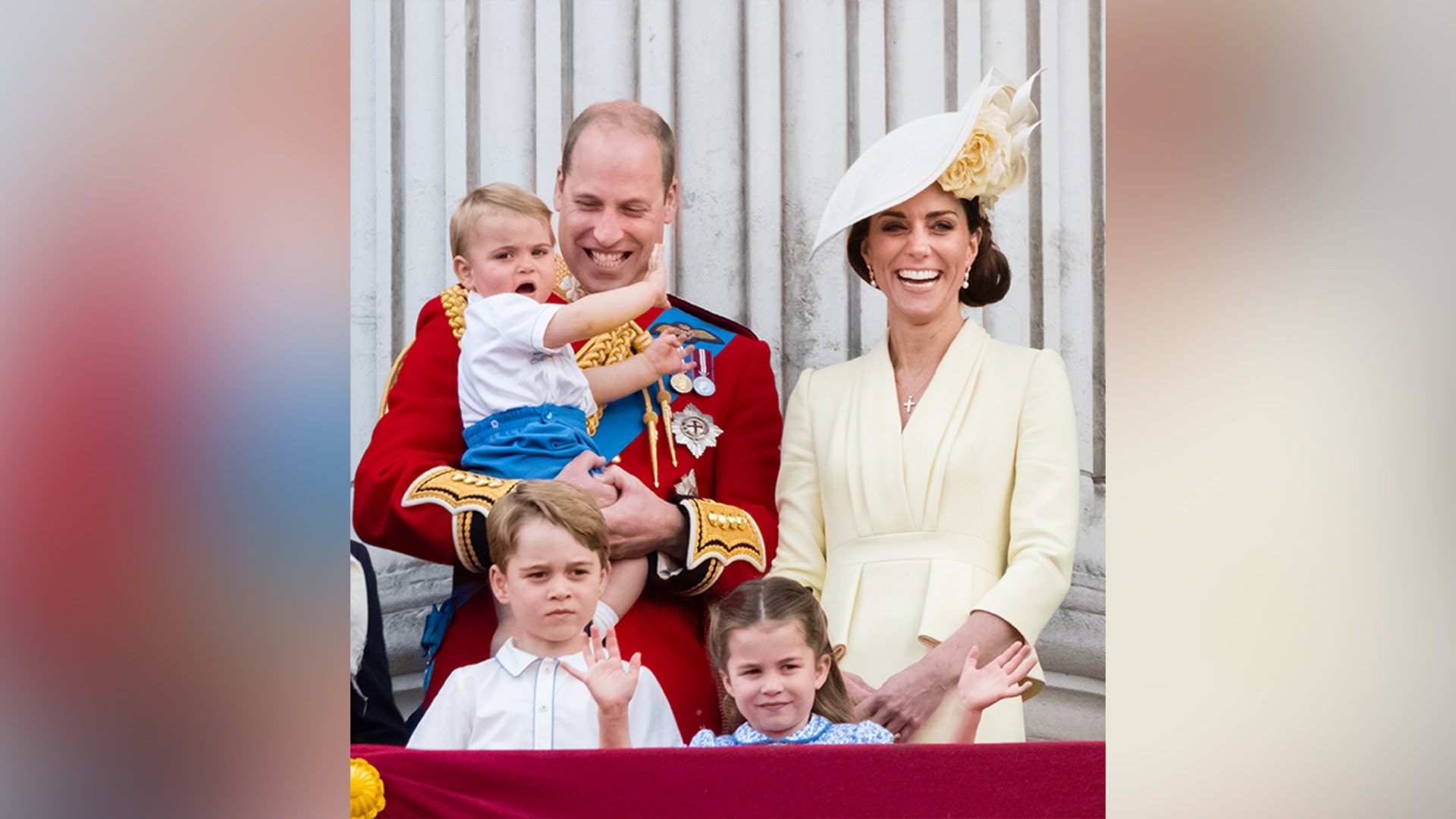 Prince William and Kate Middleton appeared with their three kids on the Trooping of the Colour balcony in 2019, when Prince Louis made his debut.