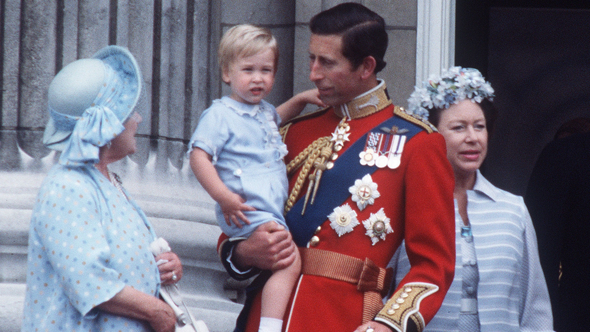 Prince William made his debut at the Trooping of Colour in June 1984, at two years old.