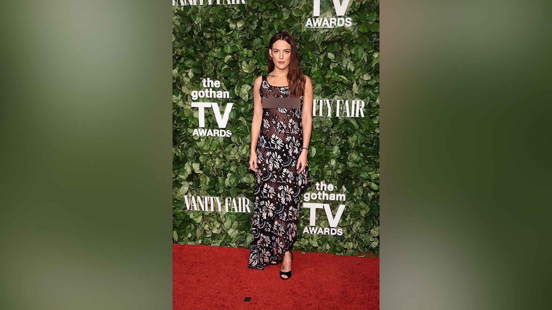 Riley Keough attended the Gotham Awards in a sheer Chanel dress with floral details.