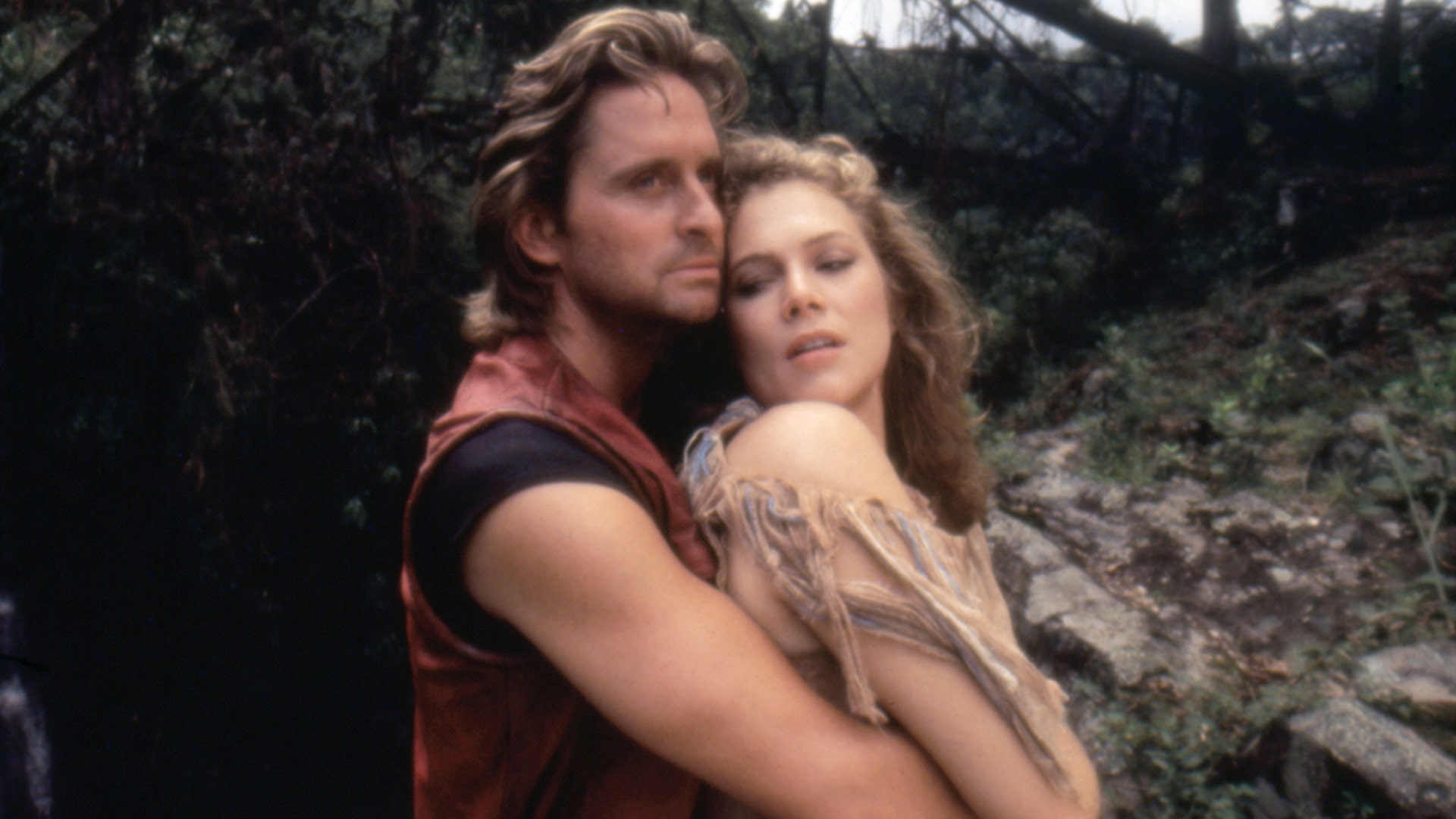 Michael Douglas and Kathleen Turner starred in the March 1984 classis, "Romancing the Stone."