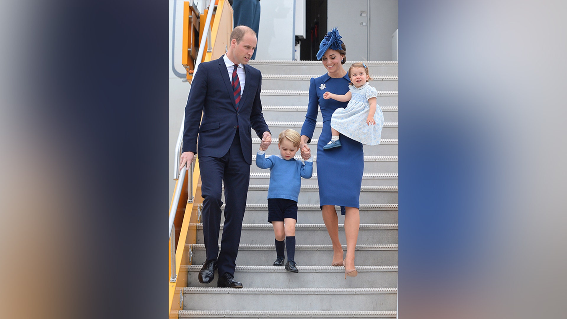 Prince William and Kate Middleton traveling in Canada as a family of four, in 2016.