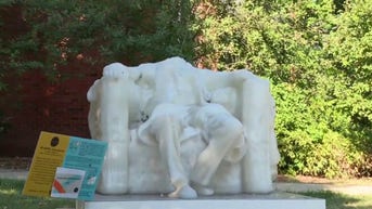 Wax statue of Abraham Lincoln melts in sweltering weekend heat