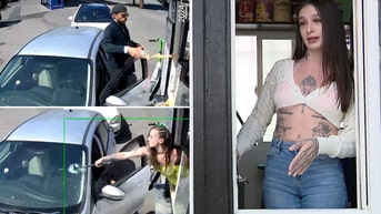 Bikini-clad barista takes hammer to customer's car during drive-thru dispute