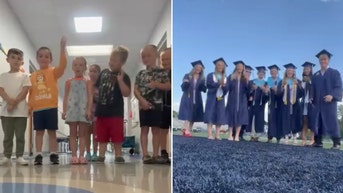 Emotional graduation video goes viral as kindergarteners ‘transform’ into senior class