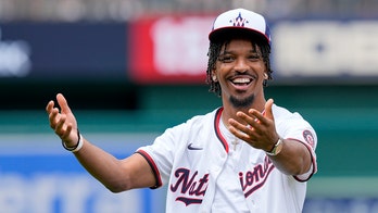 Commanders' Jayden Daniels' ceremonial first pitch goes awry before Nationals game