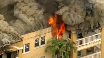 Firefighters battle Miami apartment blaze after finding person with gunshot wound inside
