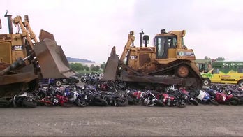 NYC crushes over 200 seized mopeds and scooters amid crackdown on illegal vehicles