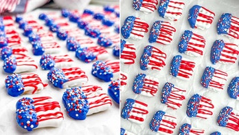 Red, white and blue pretzels for a tasty, patriotic snack: Get the recipe