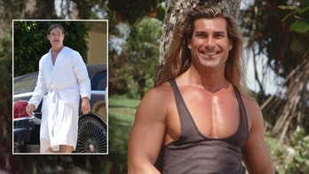 Fabio Steps Out in White Bathrobe and Crocs near His Los Angeles Home