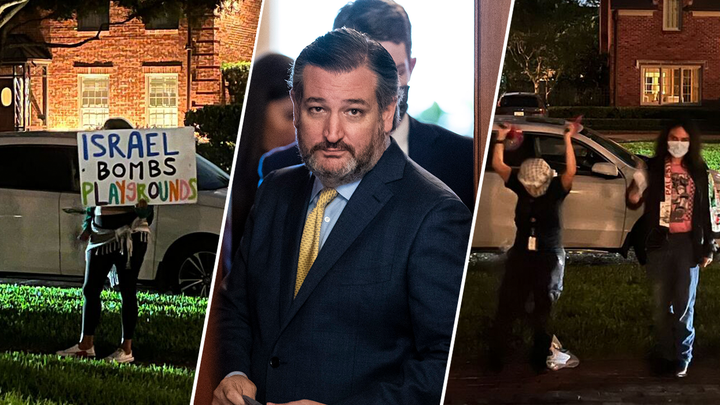 Cruz's blunt response to anti-Israel mobs who keep showing up at his front door