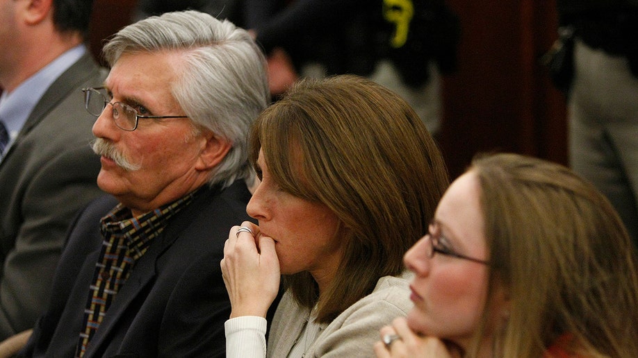 Fred Goldman sits next to daughter Kim at OJ Simpson trial in Las Vegas.