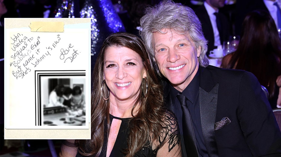 Jon Bon Jovi shares high school love note from wife of 35 years