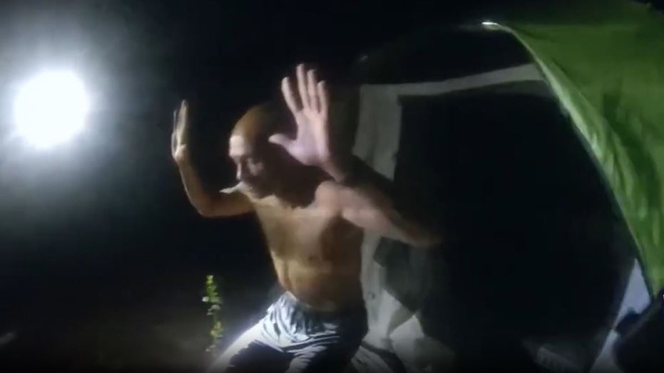 Florida man who swam to island after allegedly attacking girlfriend tracked down by police, arrested in video