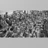 US Army troops crowd into a navy landing craft infantry ship during the D-Day Invasion of Normandy