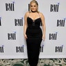 Bebe Rexha wore a floor-length black corset dress to the 2024 BMI Pop Awards.