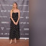 Brie Larson wore a black and white polka dot dress when walking the red carpet at the press conference of the Filming Italy 2024.