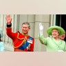 Queen Elizabeth and her son, the now King Charles III, happily waved at the crowd while on the Buckingham Palace balcony.