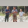 Prince William with his father and brother in Balmoral in 1997.