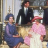 Prince William posed on his mother's lap, surrounded by The Queen, Queen Mother, Prince Phillip and his father, Prince Charles, at his christening in August 1982.