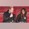 Prince William joking around with Kate Middleton while at the Virgin Marathon in 2017.