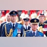Prince William standing behind his father, King Charles III, at Queen Elizabeth's funeral, in September 2022.