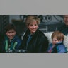 Prince William took a ride in a sleigh while on vacation in Austria in March 1993, with Princess Diana and Prince Harry.