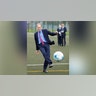 Prince William showing off his soccer skill in 2015.