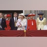 Prince Andrew and Sarah Ferguson posed with a young Princess Beatrice and the rest of the working royals.