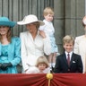 Sarah Ferguson and Princess Diana shared a laugh while on the trooping balcony.