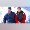 Prince William with his father on a ski vacation in 2002.