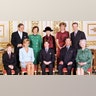 Prince William posing with the royal family at his confirmation, in March 1997.