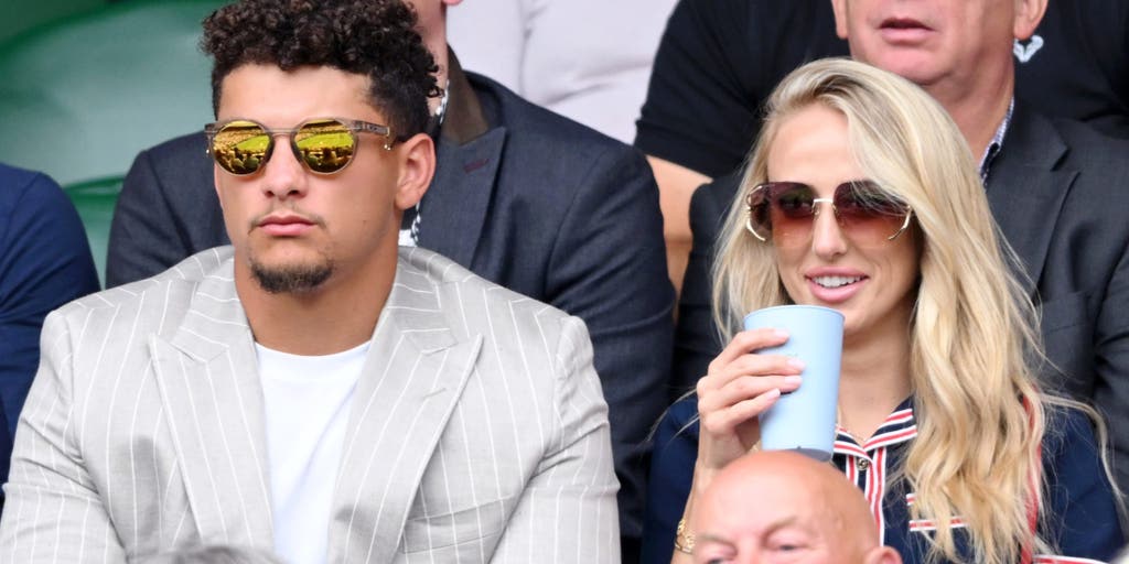 Brittany Mahomes sports patriotic colors at Wimbledon during Fourth of July weekend
