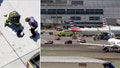 An American Airlines flight was evacuated during boarding after a laptop emitted smoke from a passenger's carry-on bag.
