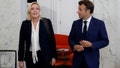 French President Emmanuel Macron, right, meets French far-right National Rally leader Marine Le Pen at the Elysee Palace on June 21, 2022, in Paris. - Fox News