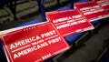 MILWAUKEE, WISCONSIN - JULY 18: Signs reading "America First Means America First" are seen during preparations for the fourth day of the Republican National Convention at the Fiserv Forum on July 18, 2024 in Milwaukee, Wisconsin. Delegates, politicians, and the Republican faithful are in Milwaukee for the annual convention, concluding with former President Donald Trump accepting his partys presidential nomination. The RNC takes place from July 15-18. (Photo by Andrew Harnik/Getty Images) - Fox News