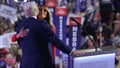 Melania Trump kisses Republican presidential nominee and former U.S. President Donald Trump after he finished giving his acceptance speech on Day 4 of the Republican National Convention (RNC), at the Fiserv Forum in Milwaukee, Wisconsin, U.S., July 18, 2024. - Fox News