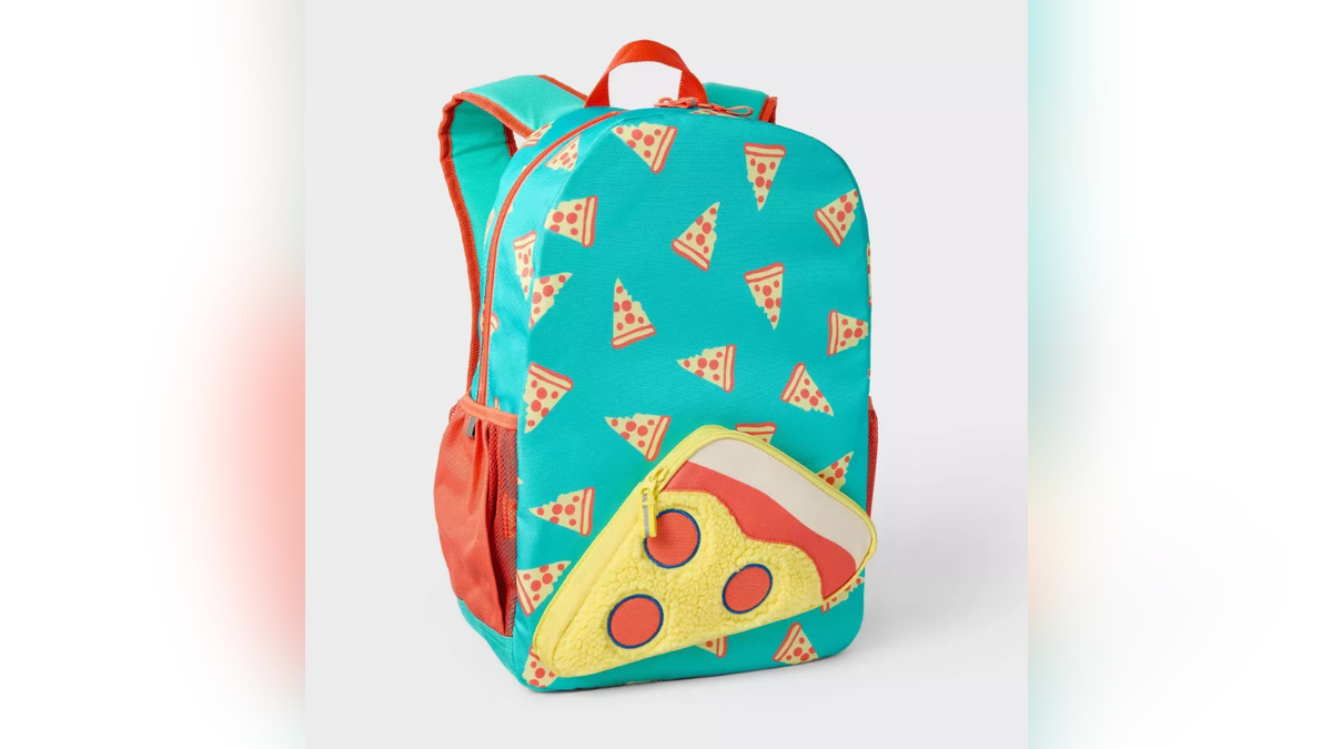 Leve tudo o que você precisa em uma divertida bolsa para pizza. 