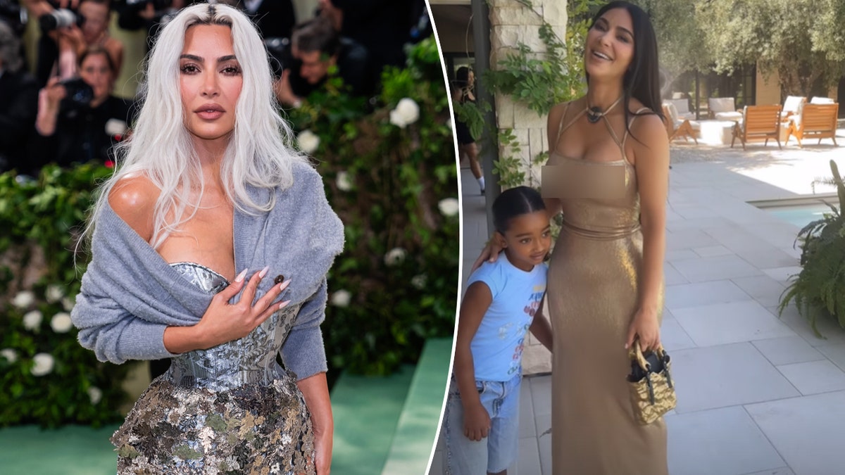 Kim Kardashian at the met gala and Kim Kardashian at Tatum's birthday party split.