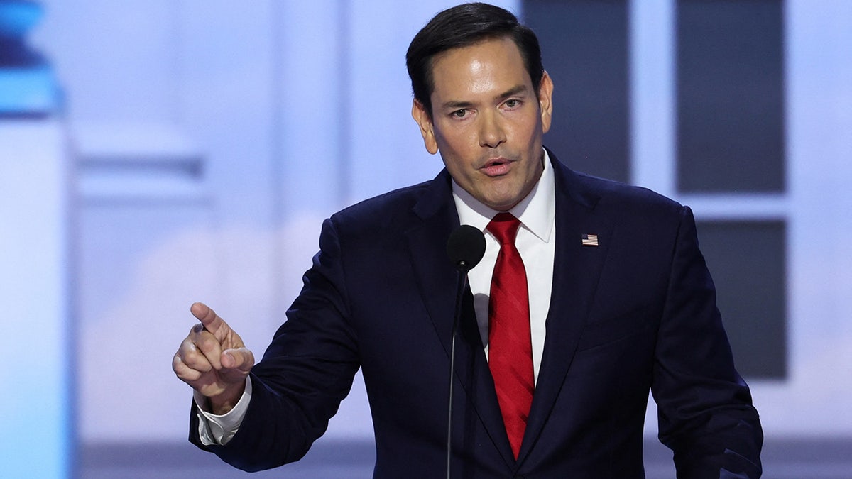 Marco Rubio speaks on the second day of the Republican National Convention