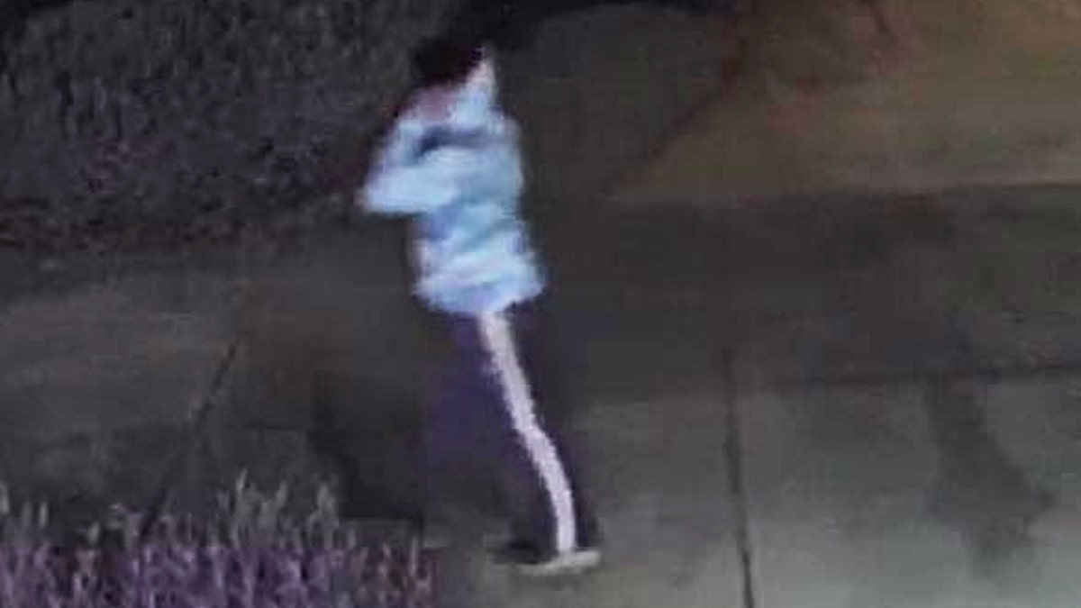 The 13-year-old suspect appears on security camera footage