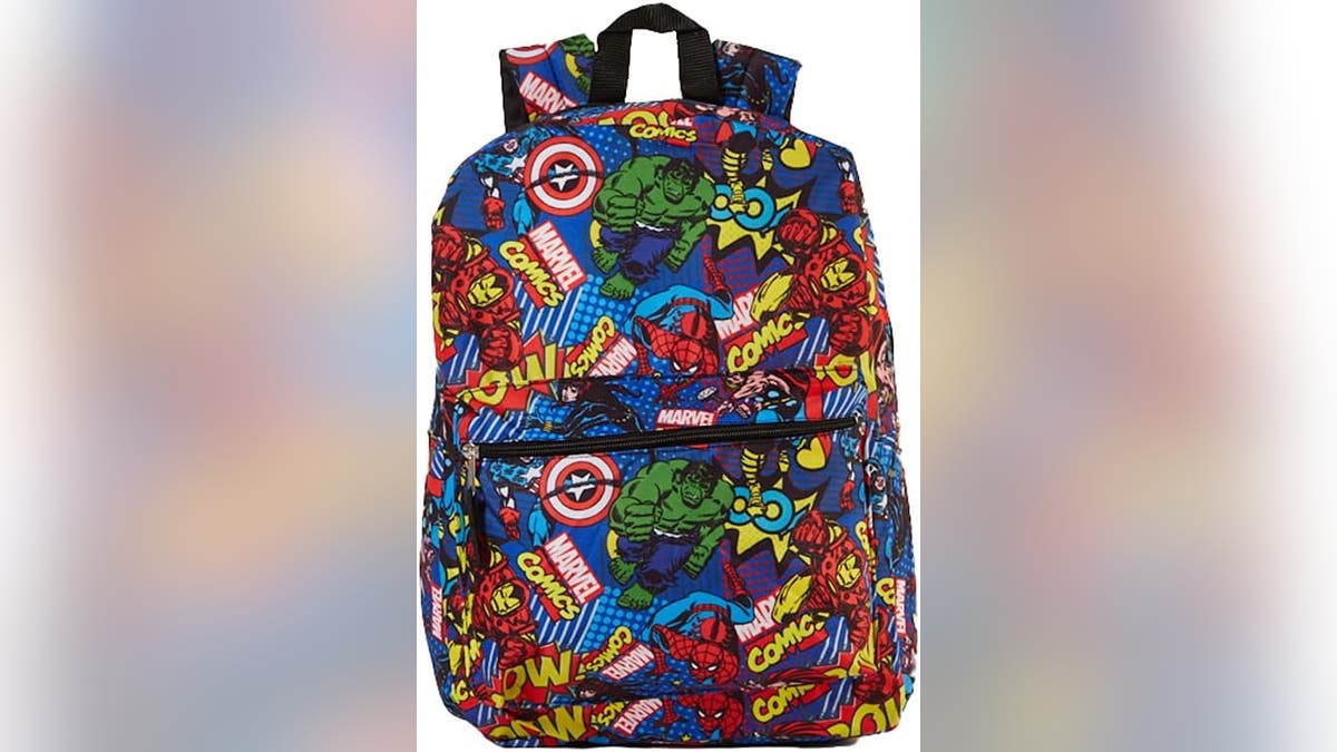 Marvel fans can load all their school supplies in this backpack. 