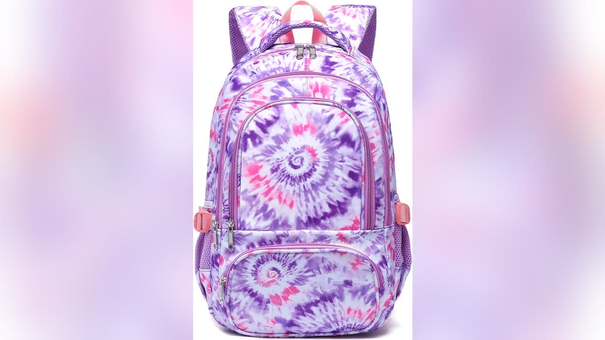 This tie-dyed backpack is perfect for any elementary or middle schooler. 